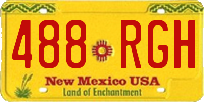 NM license plate 488RGH