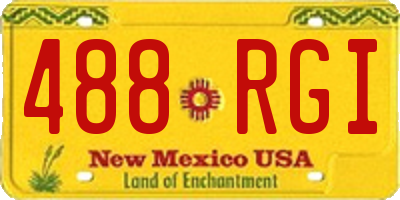NM license plate 488RGI