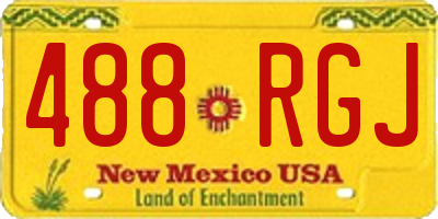 NM license plate 488RGJ