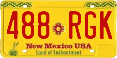 NM license plate 488RGK