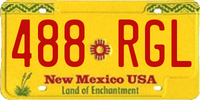 NM license plate 488RGL