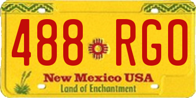NM license plate 488RGO