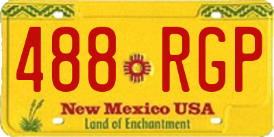 NM license plate 488RGP