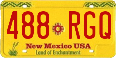 NM license plate 488RGQ