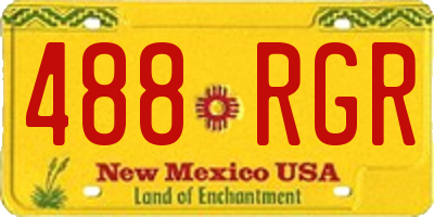 NM license plate 488RGR