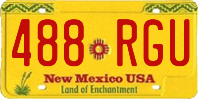 NM license plate 488RGU