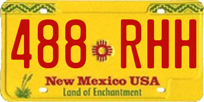 NM license plate 488RHH