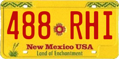 NM license plate 488RHI