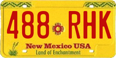 NM license plate 488RHK