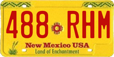 NM license plate 488RHM