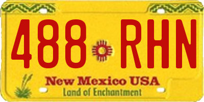 NM license plate 488RHN