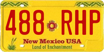 NM license plate 488RHP