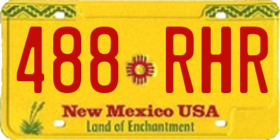 NM license plate 488RHR