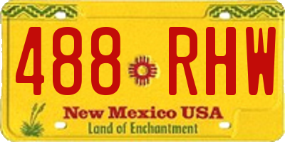 NM license plate 488RHW
