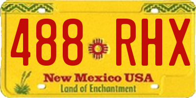 NM license plate 488RHX