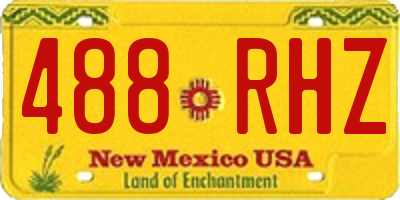 NM license plate 488RHZ
