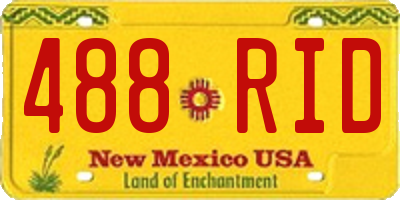 NM license plate 488RID