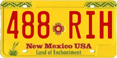 NM license plate 488RIH