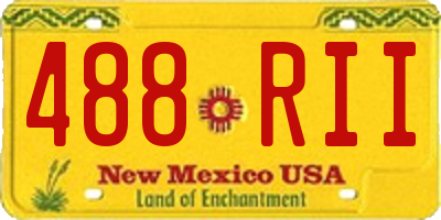 NM license plate 488RII
