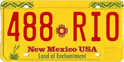 NM license plate 488RIO