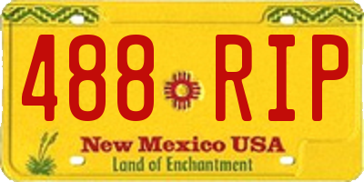 NM license plate 488RIP