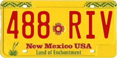 NM license plate 488RIV