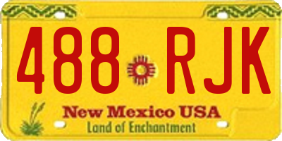 NM license plate 488RJK