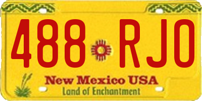 NM license plate 488RJO