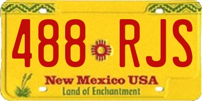 NM license plate 488RJS