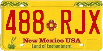 NM license plate 488RJX
