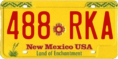 NM license plate 488RKA
