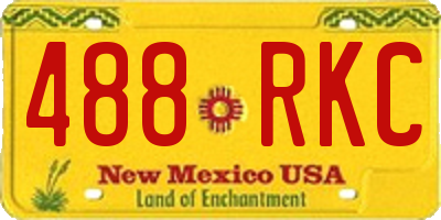 NM license plate 488RKC