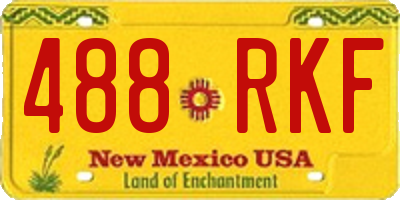 NM license plate 488RKF