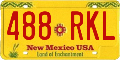 NM license plate 488RKL