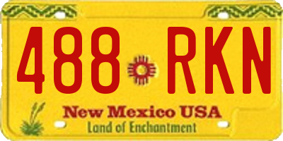 NM license plate 488RKN