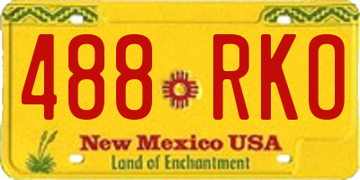 NM license plate 488RKO
