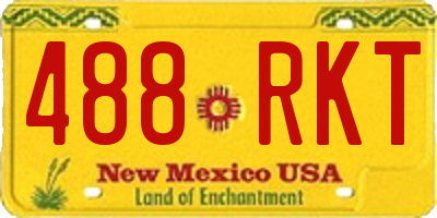 NM license plate 488RKT