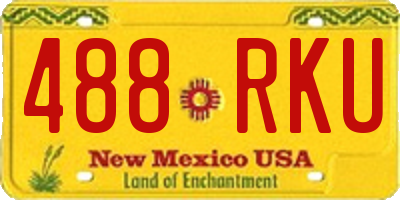 NM license plate 488RKU