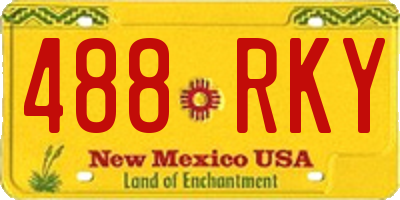 NM license plate 488RKY