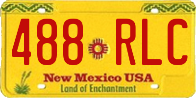NM license plate 488RLC