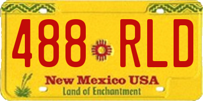 NM license plate 488RLD
