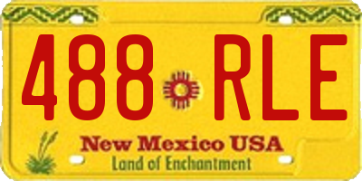NM license plate 488RLE