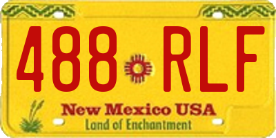 NM license plate 488RLF