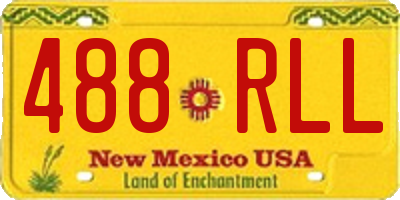 NM license plate 488RLL