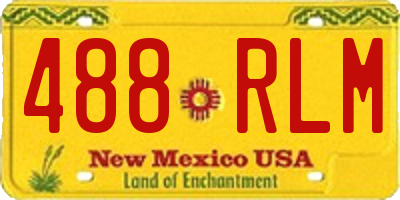 NM license plate 488RLM