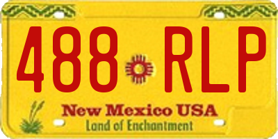 NM license plate 488RLP