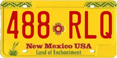 NM license plate 488RLQ