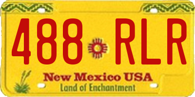 NM license plate 488RLR