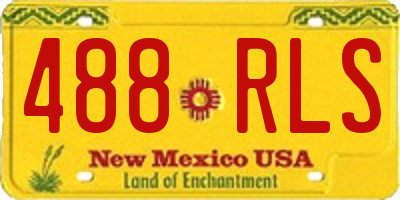 NM license plate 488RLS