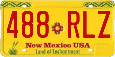 NM license plate 488RLZ